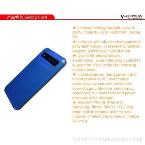 4500mAh power bank for blackberry